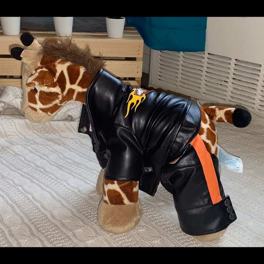 Build-A-Bear/Harley Davidson Leather Jacket Giraff - Picture 9 of 11